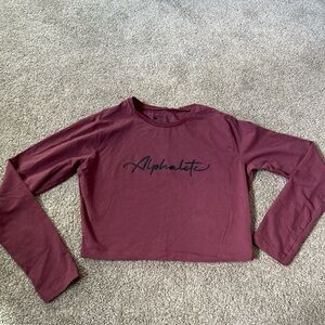 Alphalete Women's Burgundy Long Sleeve Tee